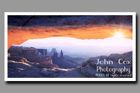 Sunrise through Mesa Arch, Arches National Park, Utah