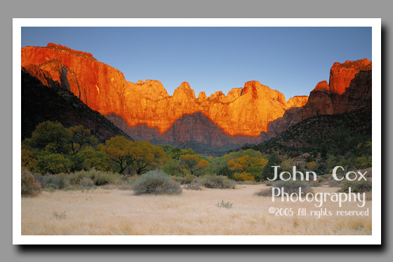 Towers of the Virgin, Sunrise, Zion National Park, Utah